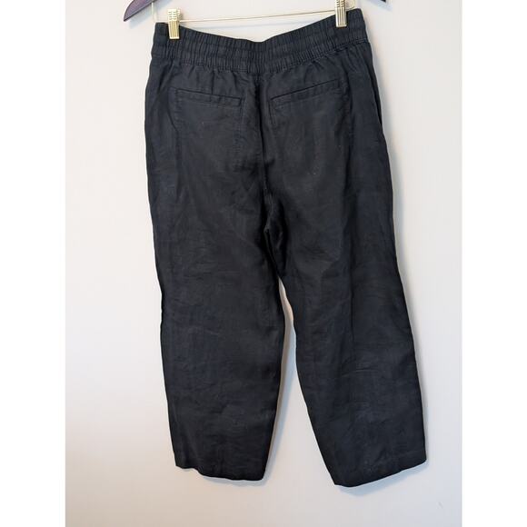 Athleta Black Retreat Linen High Rise Ankle Pants - Small Petite - Picture 4 of 7